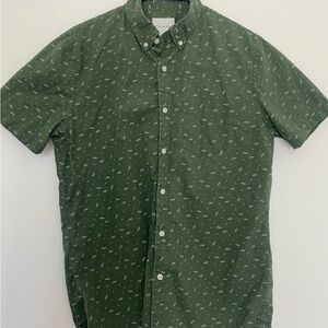 Green Button-Up Shirt